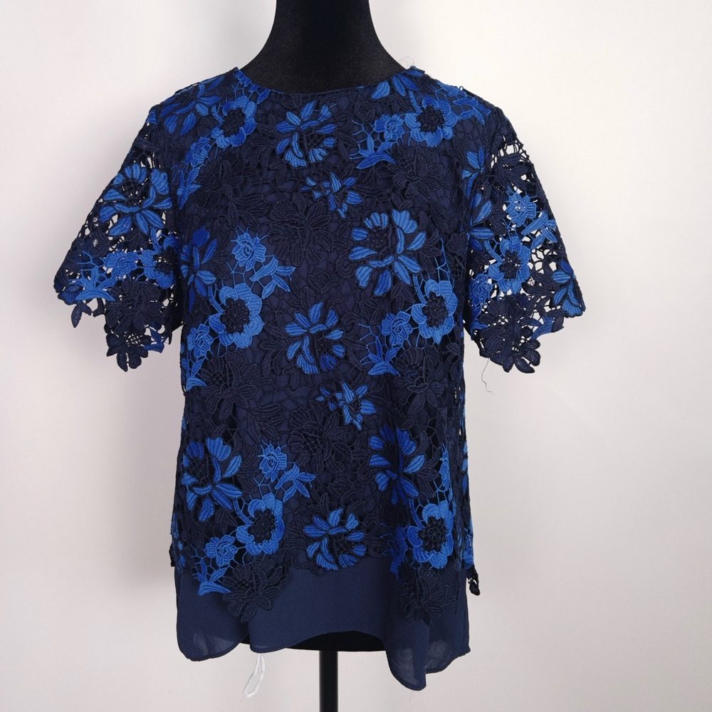 Tahari Lace Top Size M
